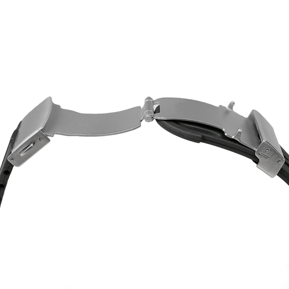 Chronotiempo Black Silicone Band ORIS Aquis Date Watch Strap 24mm 12mm Bracelet